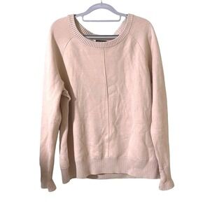 Max and Mia Pull over Sweater size XXL Light ballerina pink ribbed hem and cuff